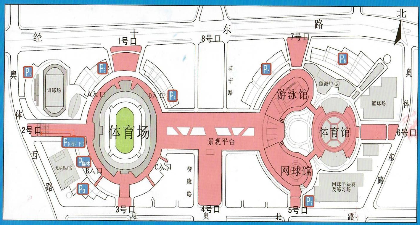 济南奥体中心停车场示意图